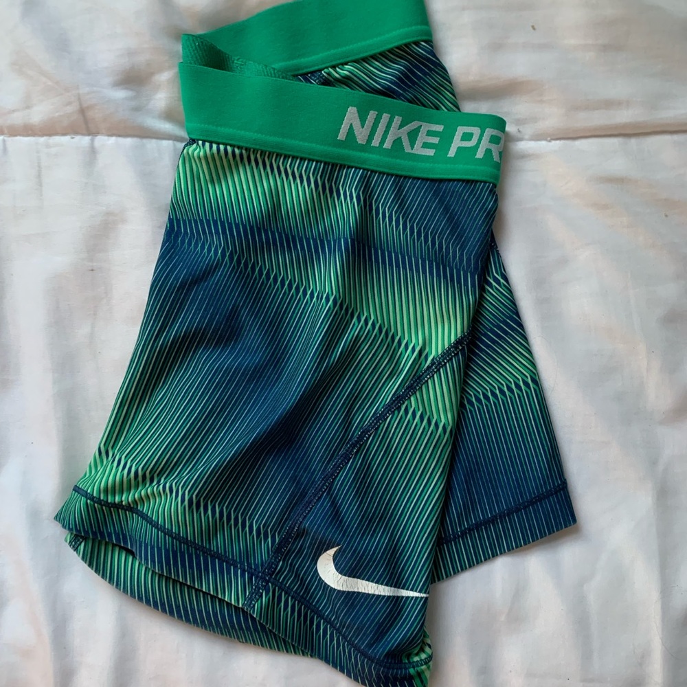 NIKE PROS MEDIUM green and blue